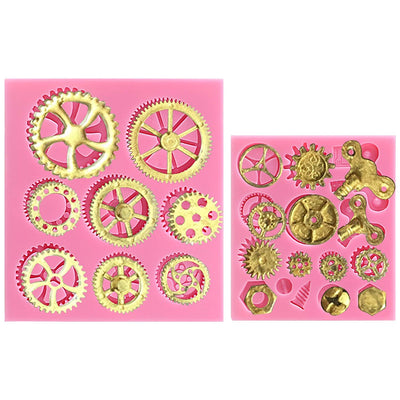 Steampunk Gears Fondant Silicone Mold Set