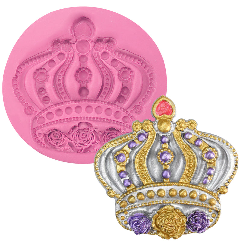 Crown Fondant Silicone Mold 2.4inch