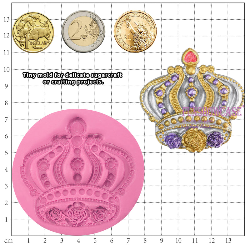 Crown Fondant Silicone Mold 2.4inch