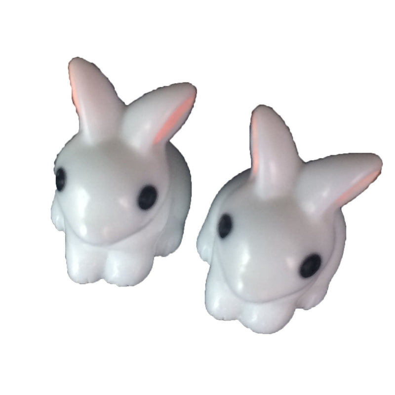 Mini White Rabbit Figurines 2-count
