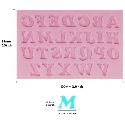 Uppercase Letters Fondant Silicone Mold