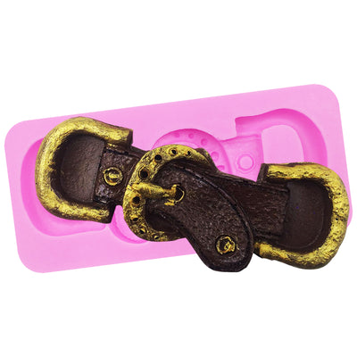 Strap Belt and Buckle Fondant Silicone Mold