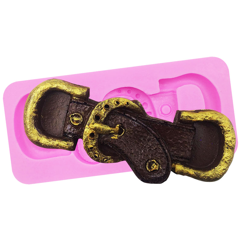 Strap Belt and Buckle Fondant Silicone Mold