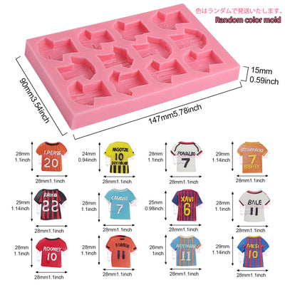 Soccer Jerseys Fondant Silicone Mold