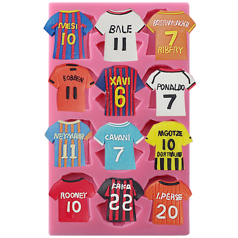 Soccer Jerseys Fondant Silicone Mold