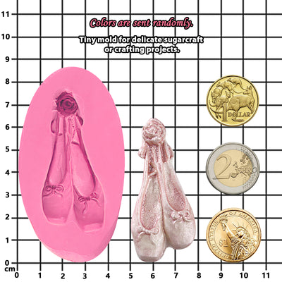 Ballet Shoes Fondant Silicone Mold 1.7inch