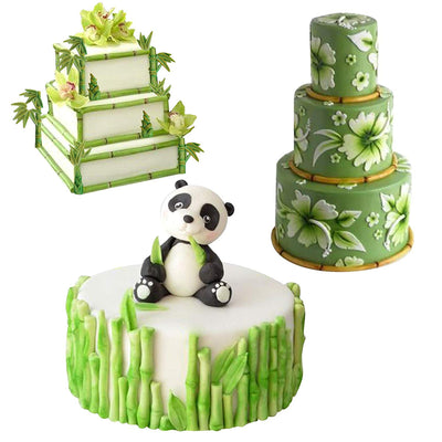 Bamboo Silicone Mold for Fondant Cake Border Decoration