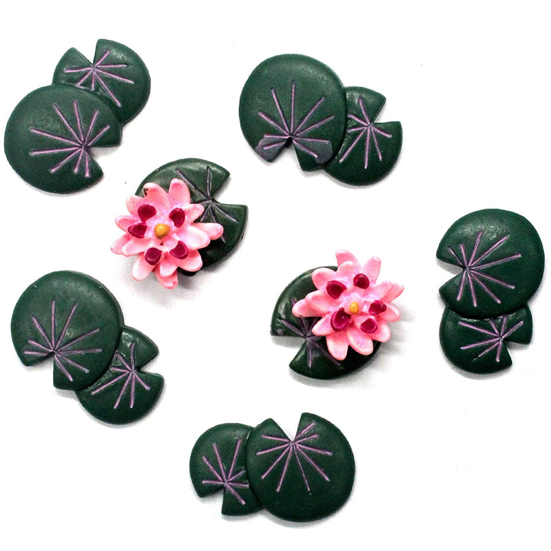 Lotus Flowers and Leaves 7-count