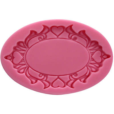 Ellipse Plaque Frame Silicone Mold