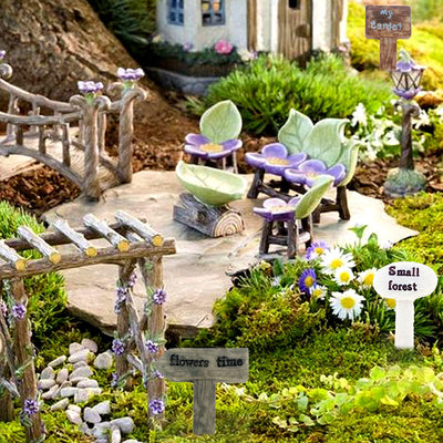 Miniature Fairy Garden Signs 3-count 1.6inch