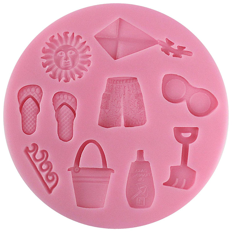 Beach Assortment Fondant Silicone Mold