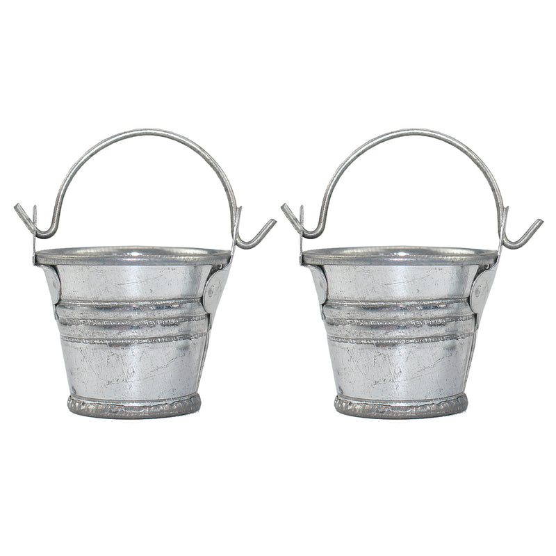 Metal Pails Buckets Miniature 2-Bundle