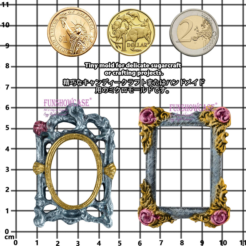 Mirror Photo Frames Fondant Silicone Mould