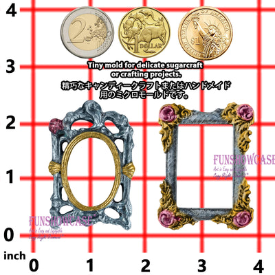 Mirror Photo Frames Fondant Silicone Mould