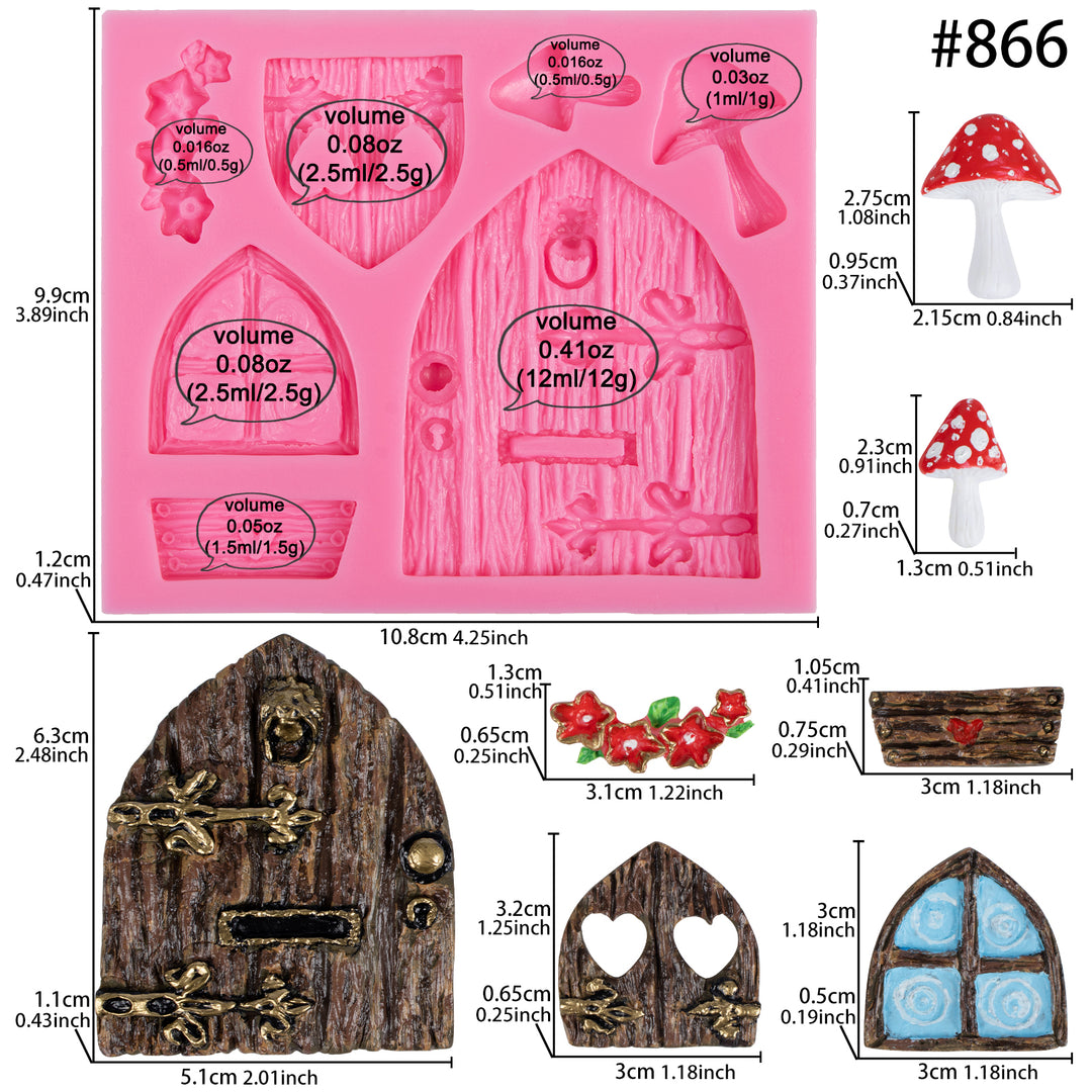 Bakewareind 3D Fairy House Door Silicone Fondant Mould Cake Decorating Chocolate Bakewareind 3D Fairy House Door Silicone Fondant Mould Cake Decorating Chocolate