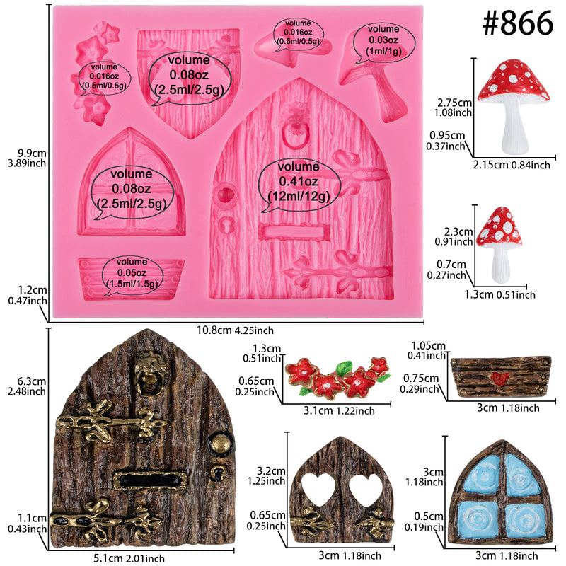 Fairy Door & Window Silicone Fondant Mold