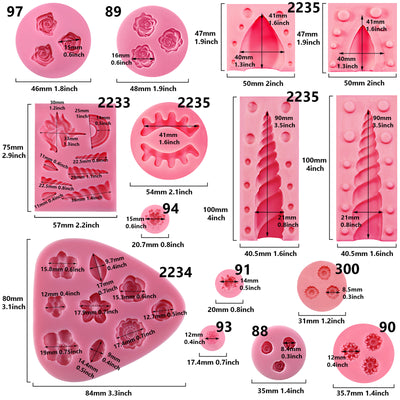Unicorn and Flowers Fondant Silicone Molds 13-Count