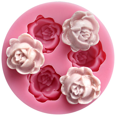 Camellia Mini Rose Daisy Flower Silicone Sugarcraft Mold Resin