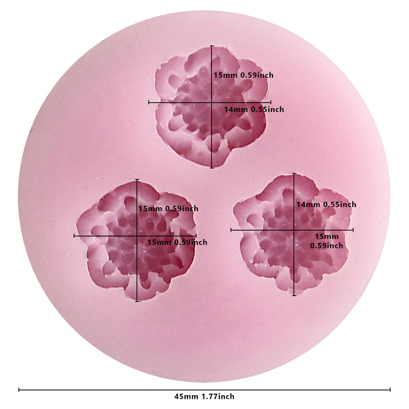 Mini Exotic Flowers Fondant Silicone Mold