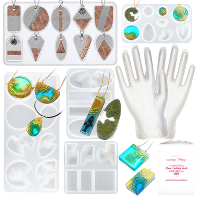 Diorama Jewelry Epoxy Resin Silicone Molds Set Terrarium Casting Supplies 7-in-set