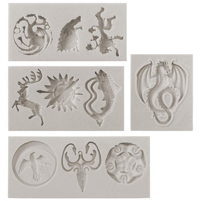 GOT inspired House Sigils and Mottos Silicone Mold Set