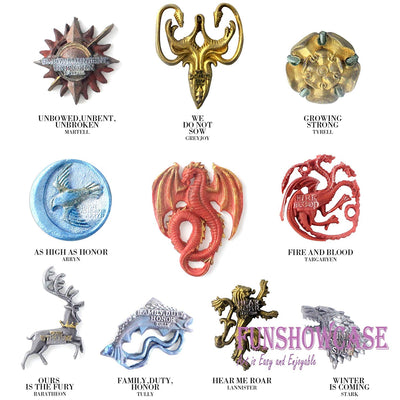GOT inspired House Sigils and Mottos Silicone Mold Set