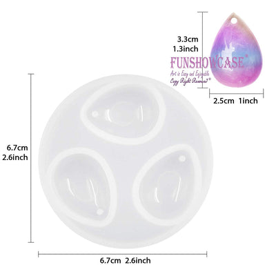 Small Drop Pendant Resin Mold with Hole