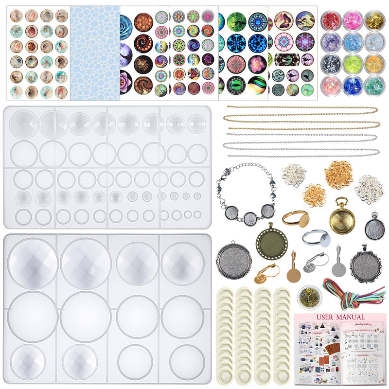 Cabochons Resin Silicone Mold and Jewelry Casting Set 289-Kit