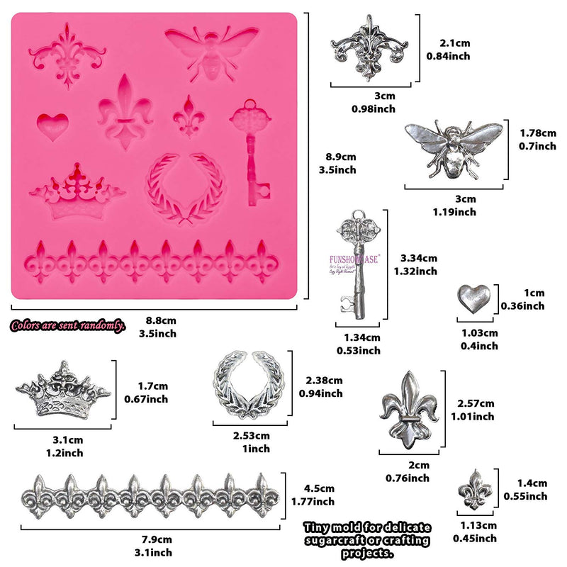 Retro Picture Frames and Mini Steampunk Gear Silicone Mold Set 8-Count