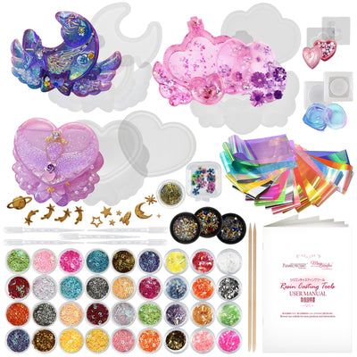 Trinket Box Resin Silicone Mold Set Jewelry Making 86 Kits