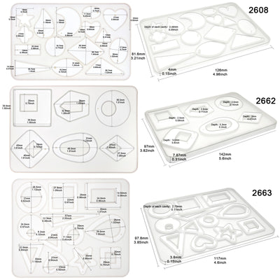 Geometric Hoop Earrings Silicone Resin Molds Set and Jewelry Making Supplies 139-kit