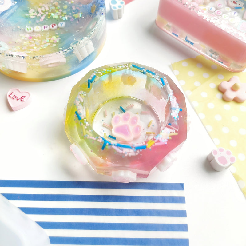 Ashtray Epoxy Resin Silicone Molds with Tutorial, Octagon Square Round 4-in-set