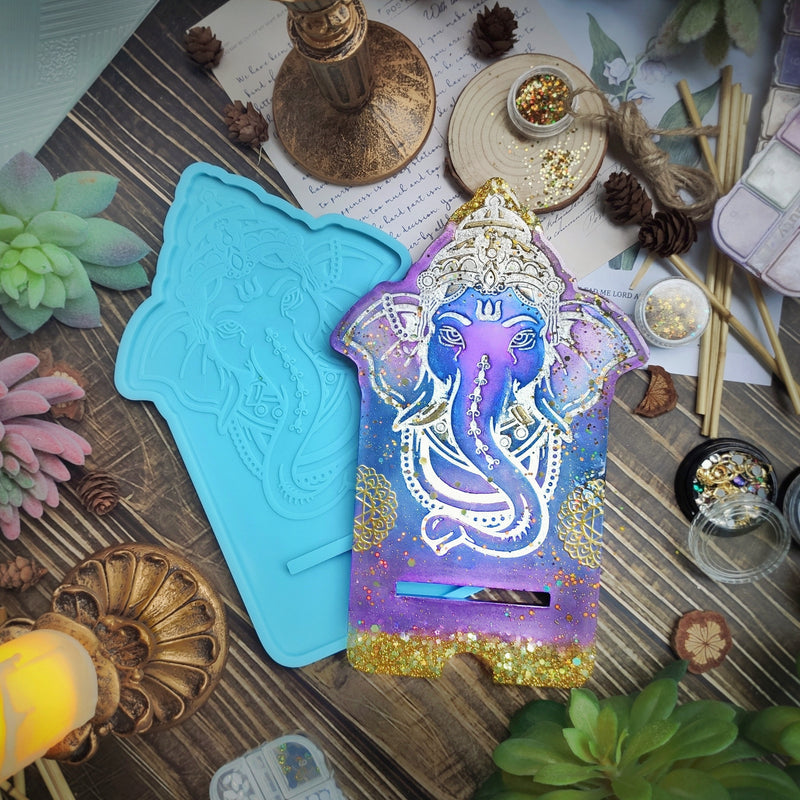 Ganesha Phone Holder Epoxy Resin Silicone Mold