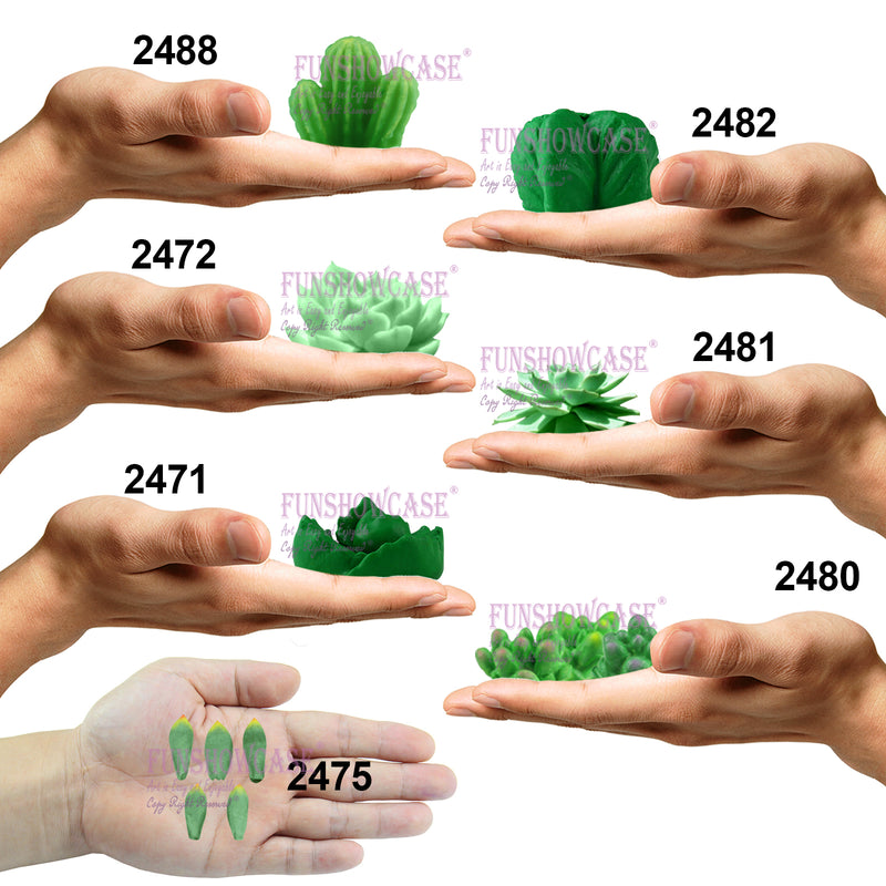 Cactus & Succulent Plant Silicone Molds 15-Count Smaller