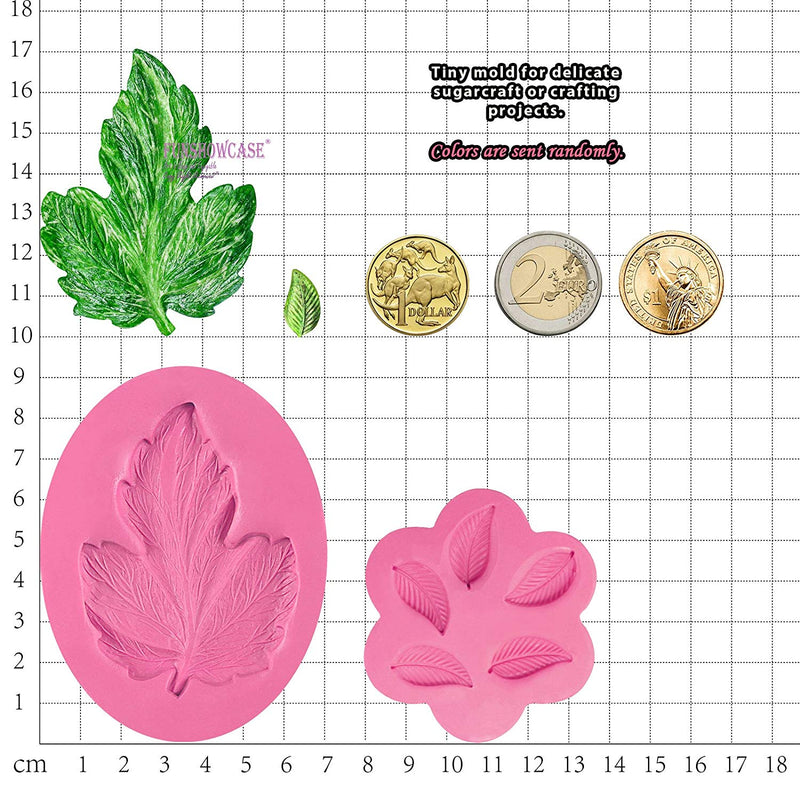 Large Grape Leaf and Mini Fern Leaf Silicone Mold Set