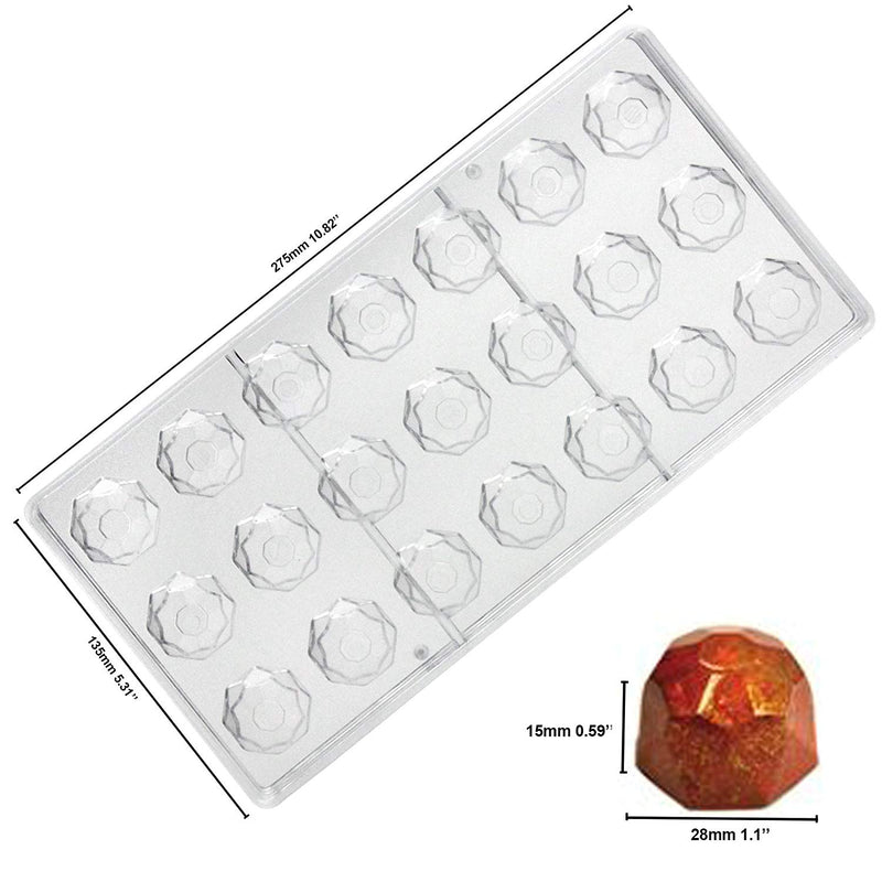 Assorted Geometric Plastic Chocolate Mold Set 6-Count