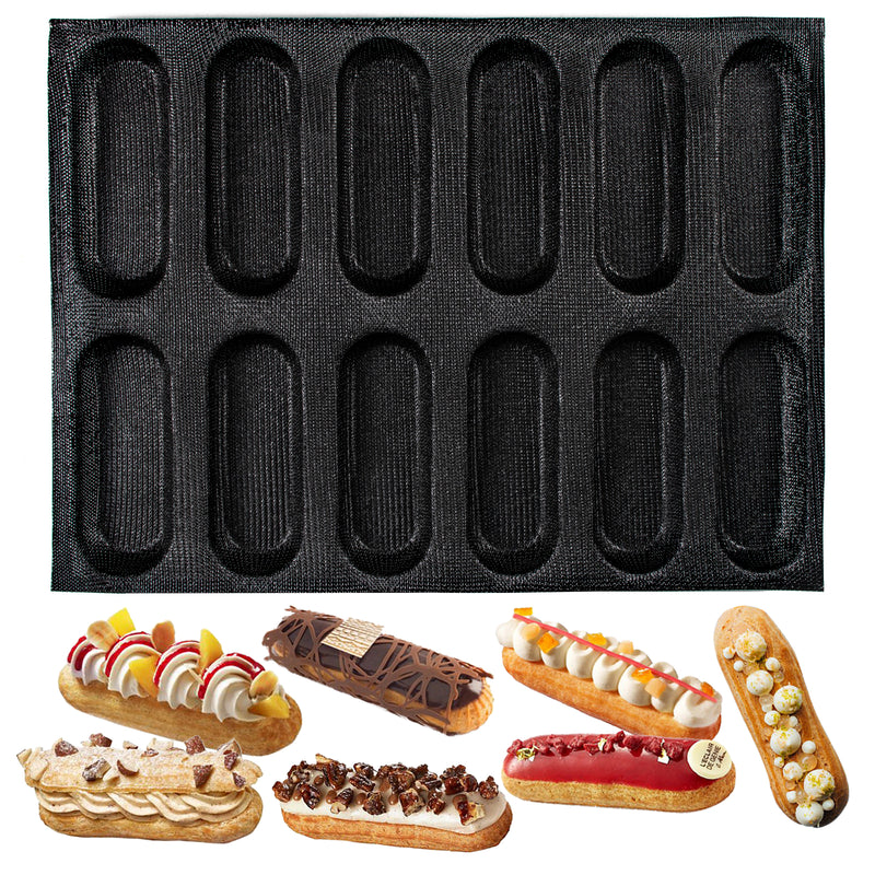 Cracker Bar Bread Silicone Mold 12-Cavity Per Hole 130x47x32mm