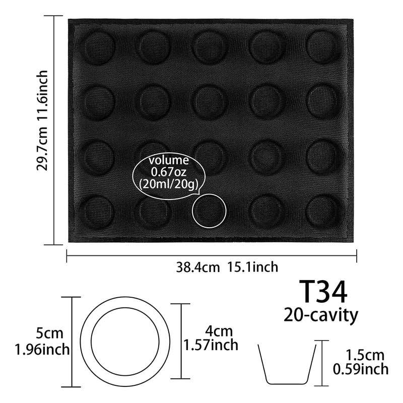 Bread Round Tray Perforated Bakery Silicone Molds 20 Small Taper Disc Bun Mesh Baking Sheet