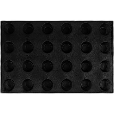 Baking Pan Perforated Eclair Sheets Round Taper Disc Liquid Silicone Mold 24-Cavity