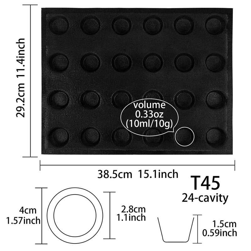 Bread Round Tray Perforated Bakery Silicone Molds 24 Mini Taper Disc Bun Mesh Baking Sheet