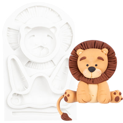 Lion Fondant Silicone Mold 2.95x2.85inch