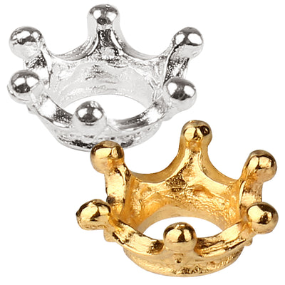 Crown Charms 2-count Gold|Silver
