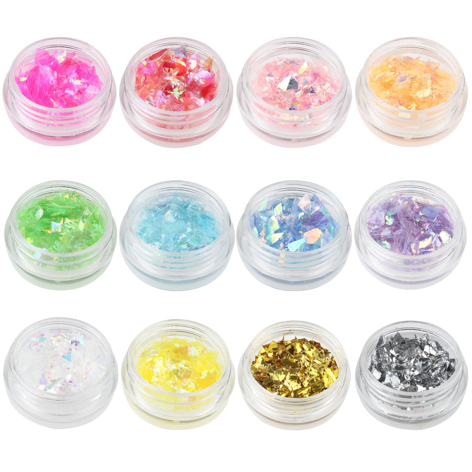 Iridescent Glitter Flakes 12-color – FUNSHOWCASE