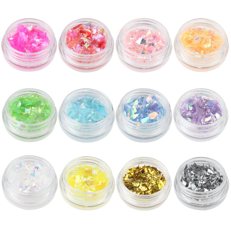 Iridescent Glitter Flakes 12-color