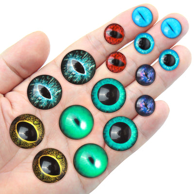 8-pairs Round Dome Glass Eyes