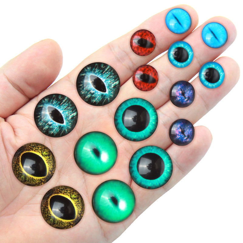 8-pairs Round Dome Glass Eyes