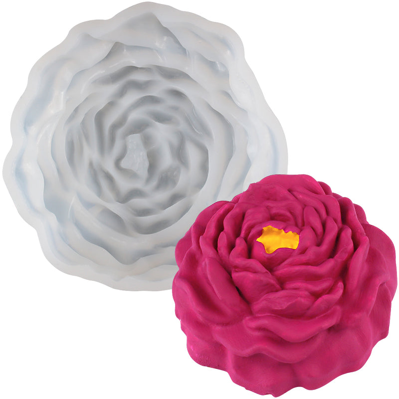 Peony Silicone Mold Height 0.9inch