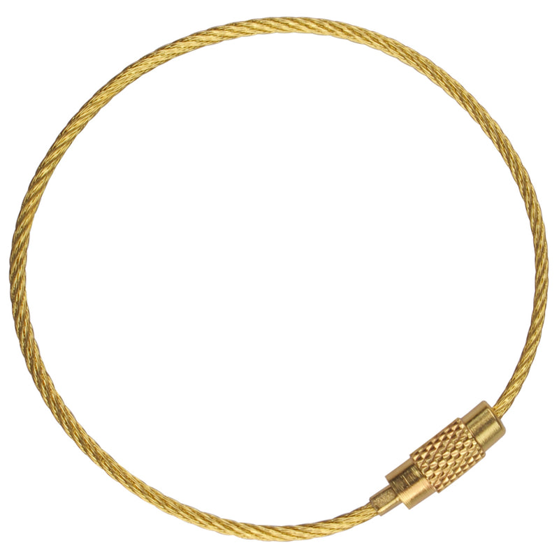 Golden Metal Wire Keychains 5-count