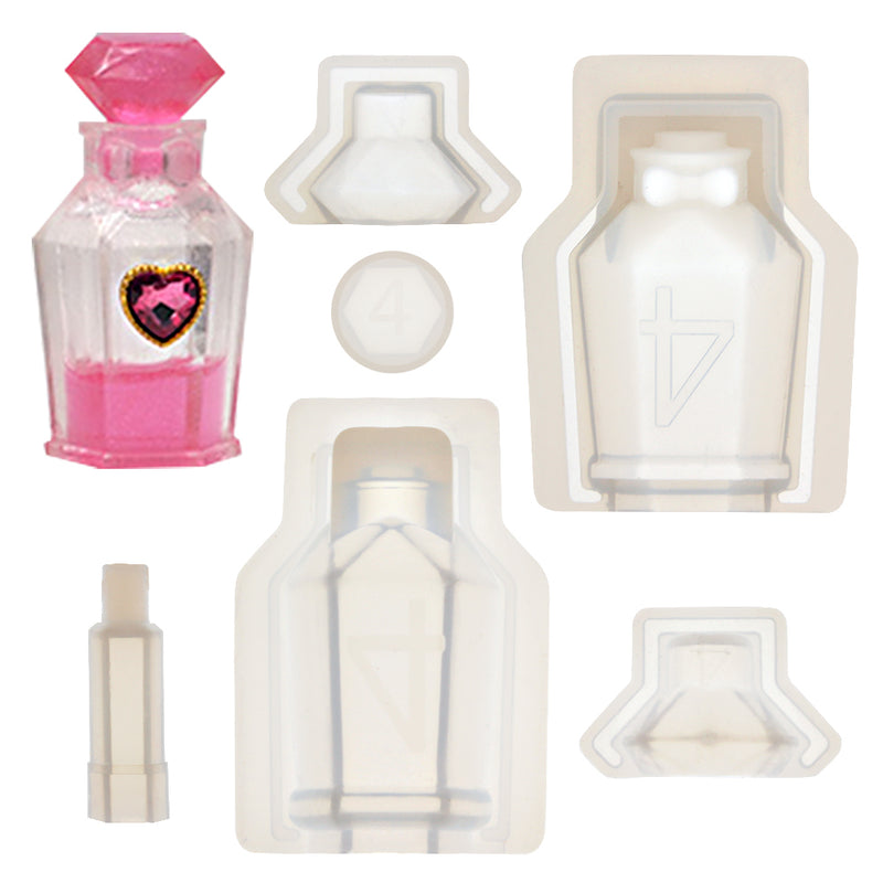 Perfume Bottle Silicone Mold Container|Stopper, Hexagon