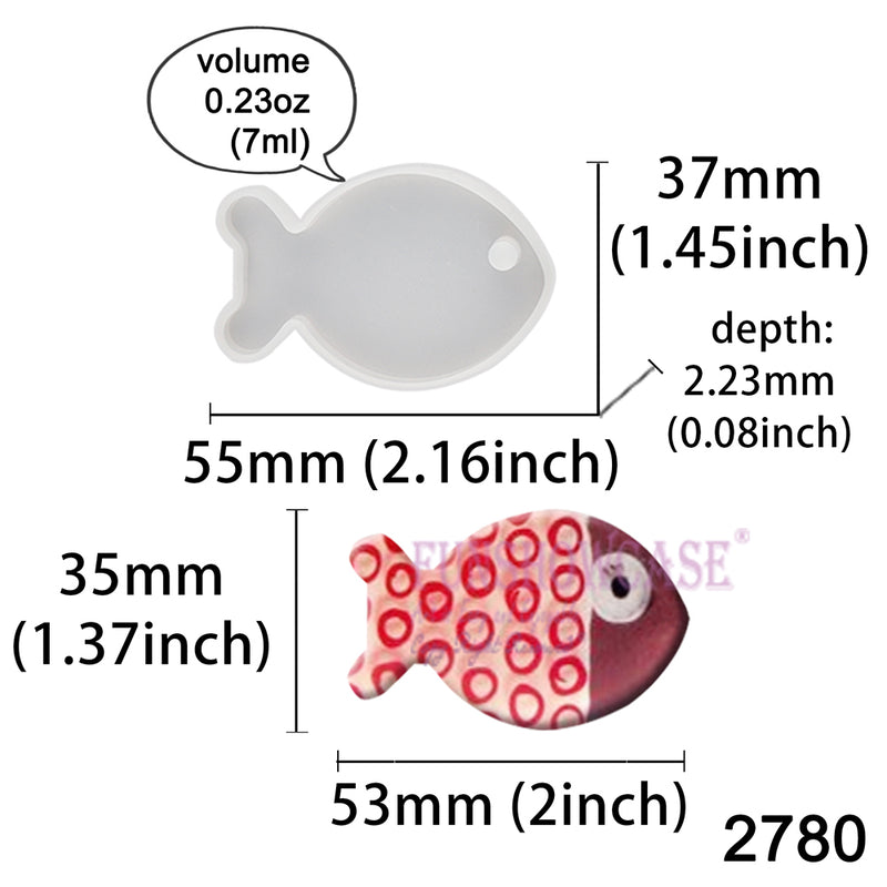 Fish Silicone Resin Tag Mold